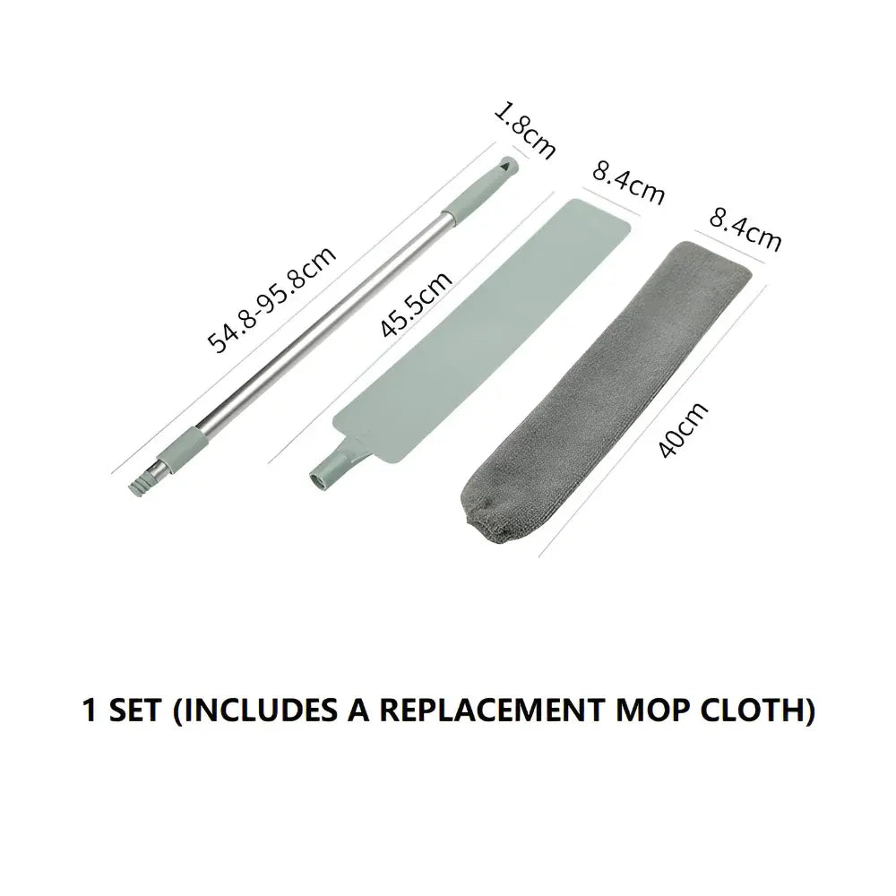 Retractable Flat Microfiber Brush Mop for Gap and Crevice Cleaning
