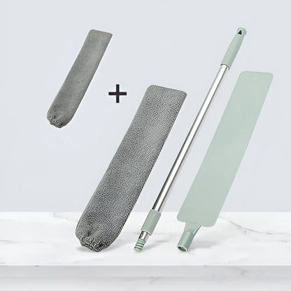 Retractable Flat Microfiber Brush Mop for Gap and Crevice Cleaning