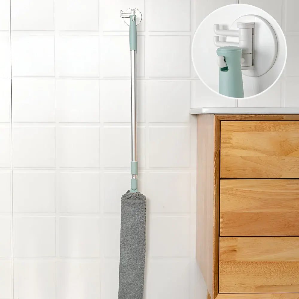 Retractable Flat Microfiber Brush Mop for Gap and Crevice Cleaning