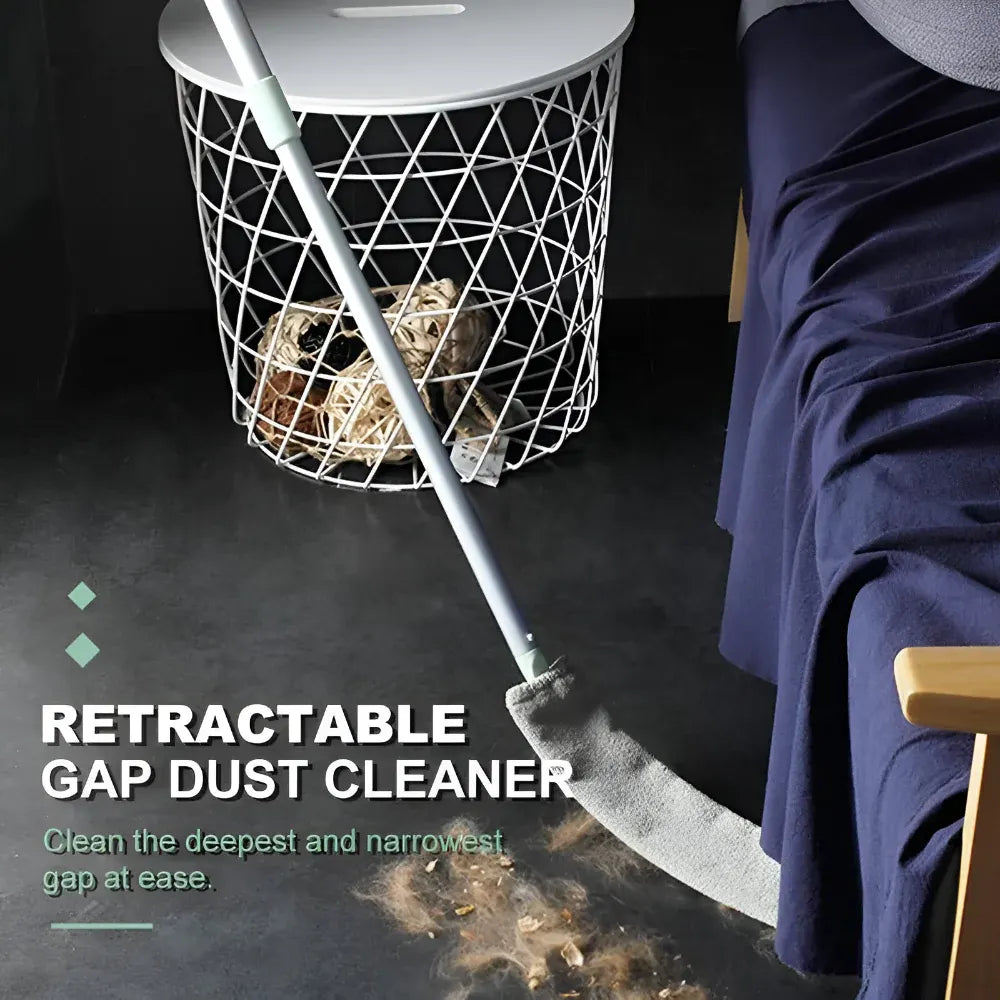 Retractable Flat Microfiber Brush Mop for Gap and Crevice Cleaning