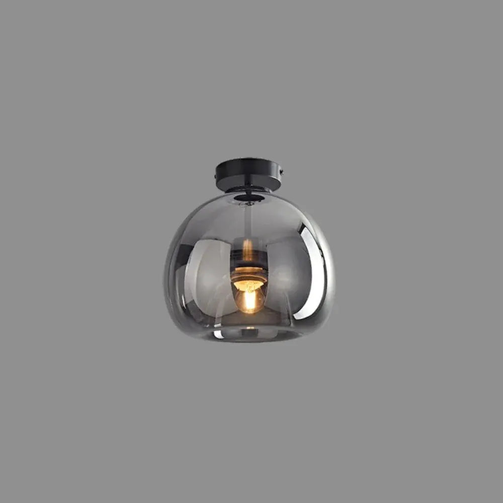 Retro Amber Bubble Glass Pendant Ceiling Light