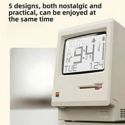 Retro Computer-Shaped LED Desk Lamp with Luminous Plastic Design