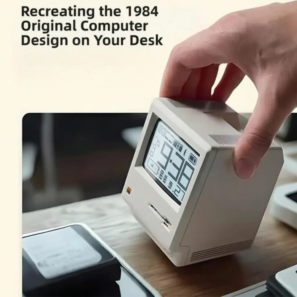 Retro Computer-Shaped LED Desk Lamp with Luminous Plastic Design