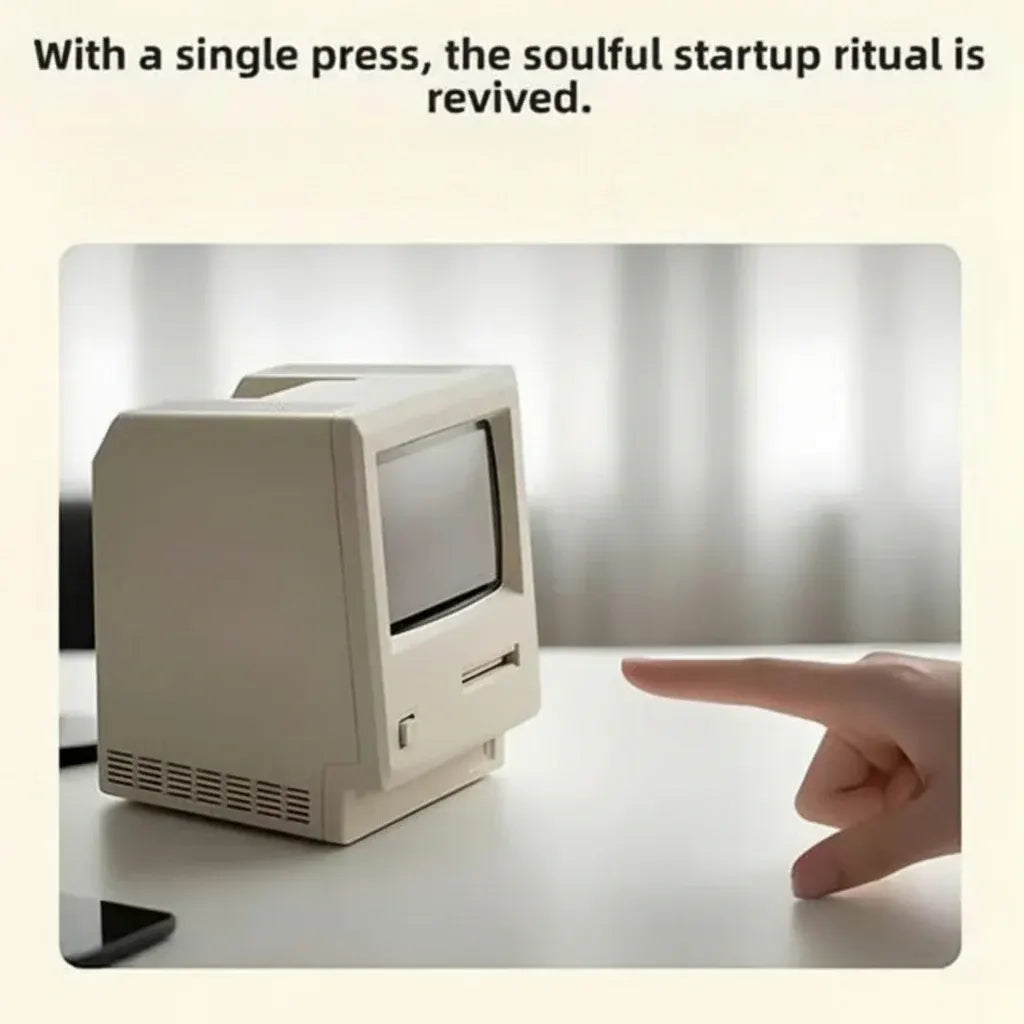 Retro Computer-Shaped LED Desk Lamp with Luminous Plastic Design