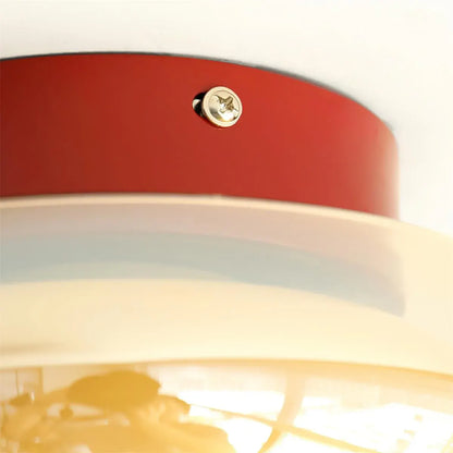 Retro Glass LED Flush Mount Ceiling Fixture for Indoor Lighting