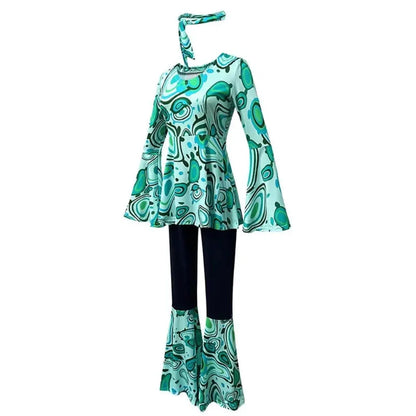 Retro Hippie Bell Bottom Adult Halloween Costume Set