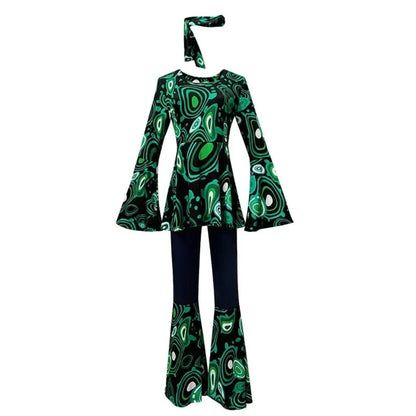 Retro Hippie Bell Bottom Adult Halloween Costume Set