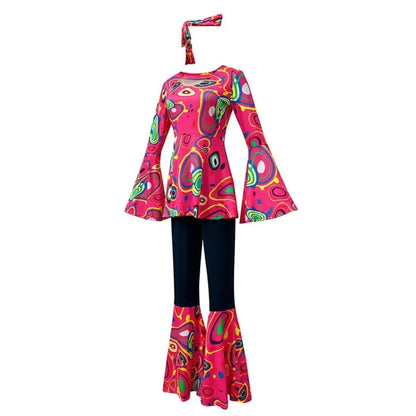 Retro Hippie Bell Bottom Adult Halloween Costume Set