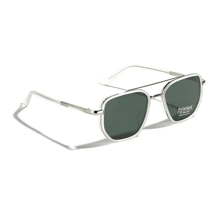 Retro Square Polarized Sunglasses with UV-Protective Lenses