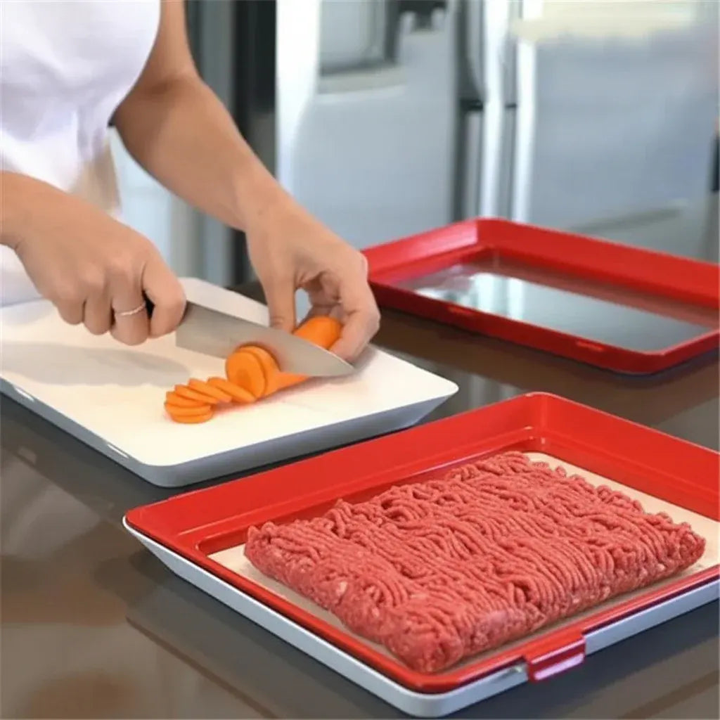 Reusable Kitchen Container with Elastic Seal for Fresh Food Storage