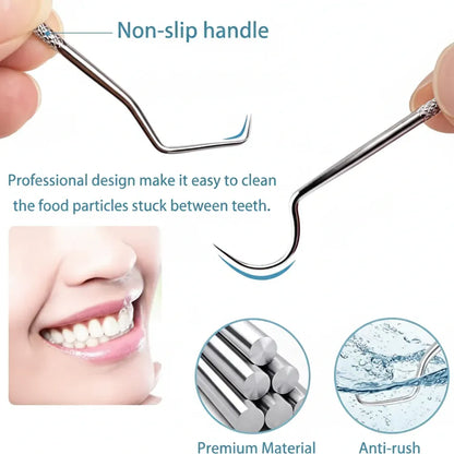 Reusable Metal Toothpick Set with Portable Travel Case