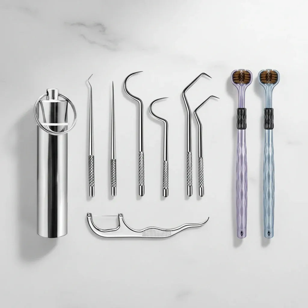 Reusable Metal Toothpick Set with Portable Travel Case