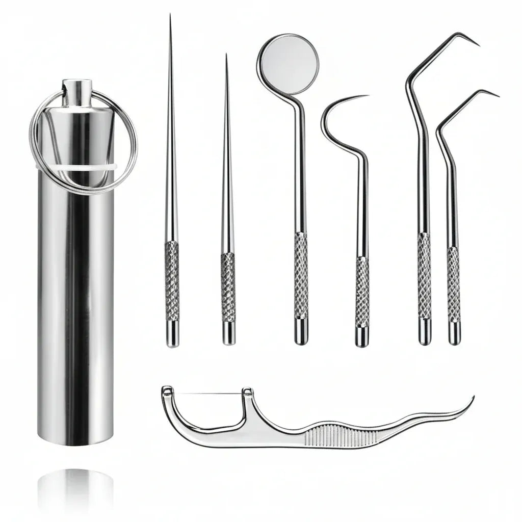 Reusable Metal Toothpick Set with Portable Travel Case