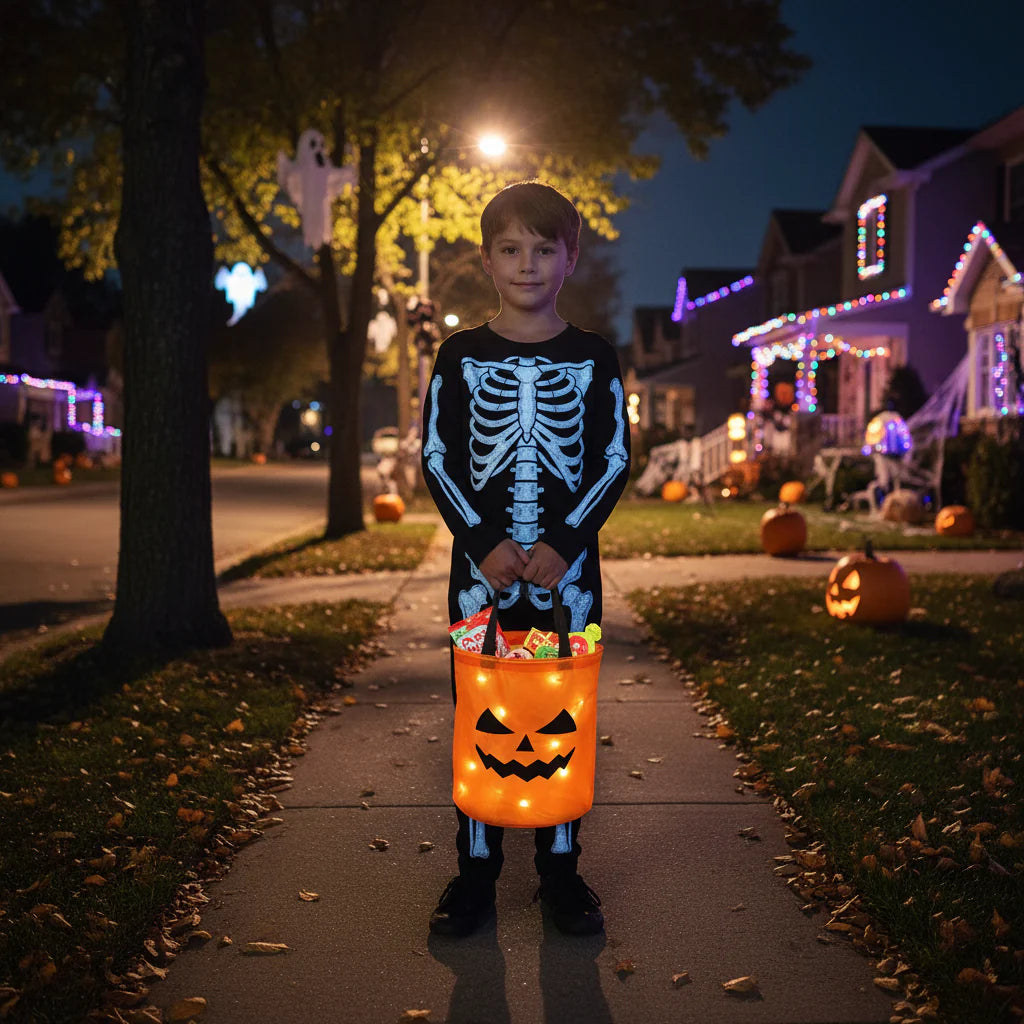 Reusable Multipurpose LED Light-Up Bag for Halloween Costumes