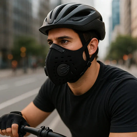 Reusable Outdoor Face Mask with Active Ventilation Filter Protection