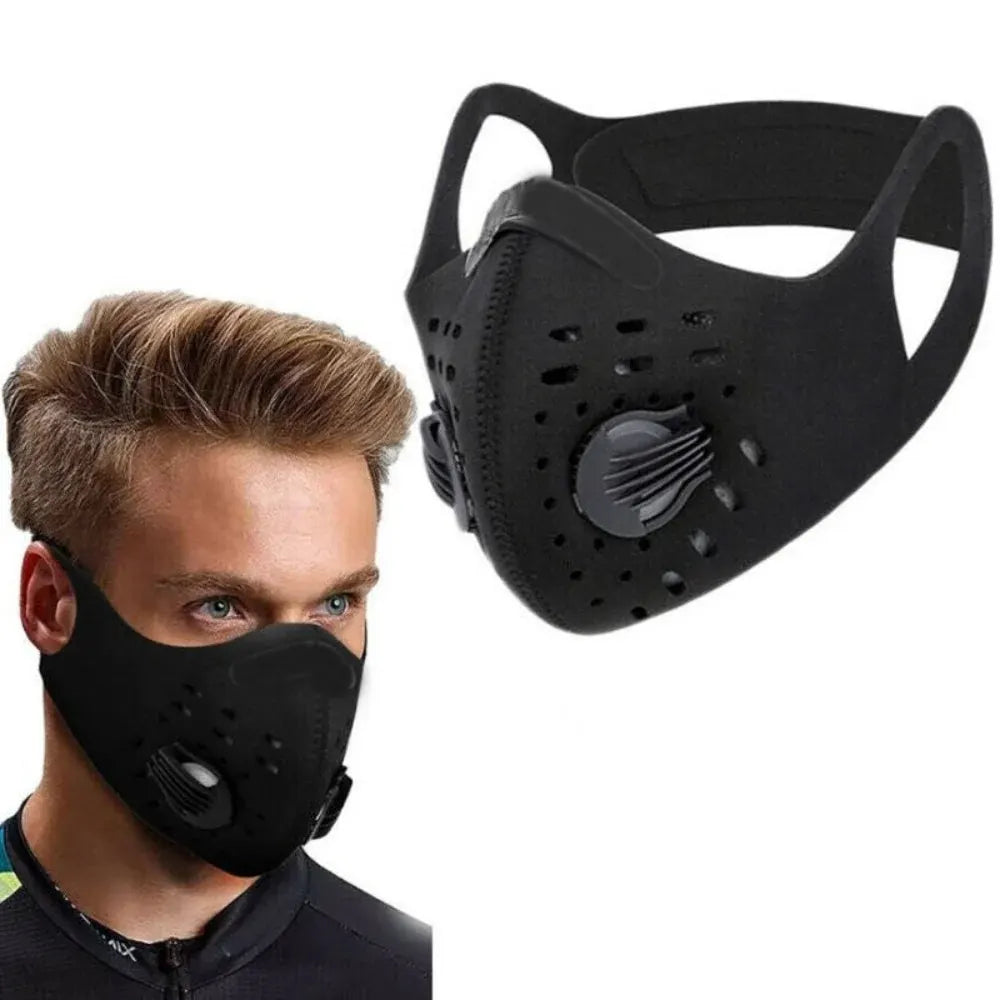 Reusable Outdoor Face Mask with Active Ventilation Filter Protection