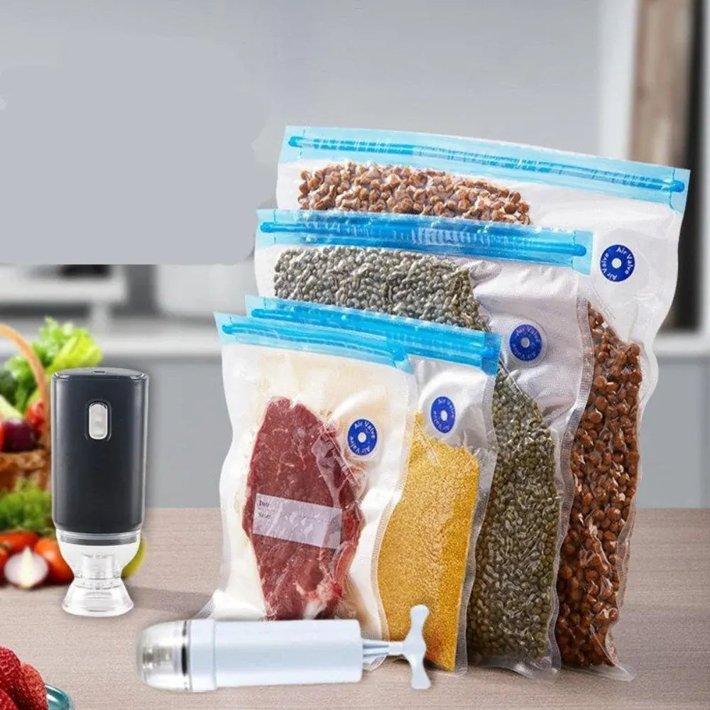 Reusable Vacuum Seal Food Storage Bags for Kitchen Organization