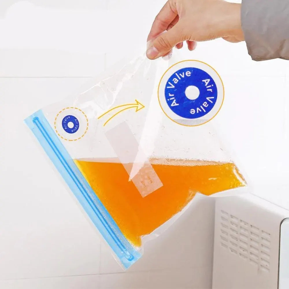 Reusable Vacuum Seal Food Storage Bags for Kitchen Organization