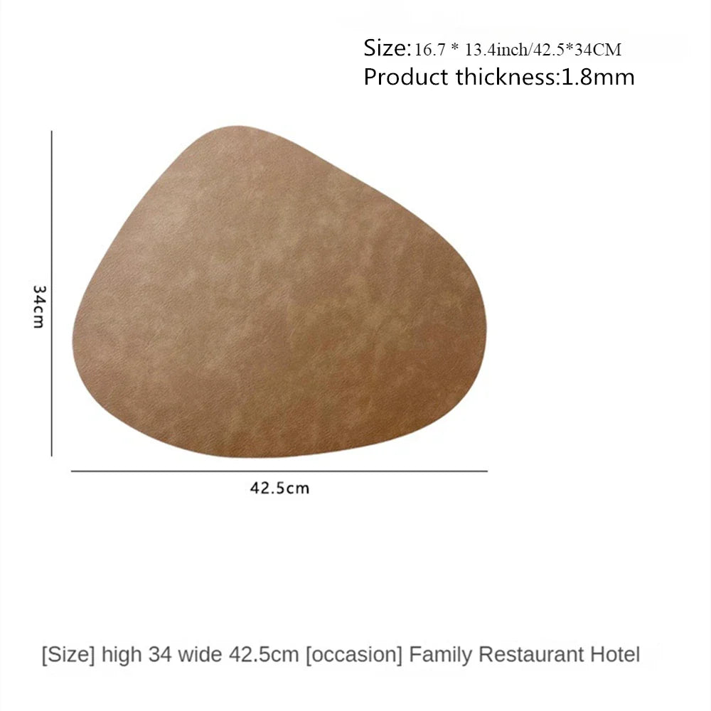 Reversible Faux Leather Placemats - Heat Resistant & Non-Slip Table Mats