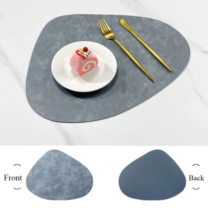 Reversible Faux Leather Placemats - Heat Resistant & Non-Slip Table Mats
