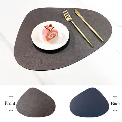 Reversible Faux Leather Placemats - Heat Resistant & Non-Slip Table Mats