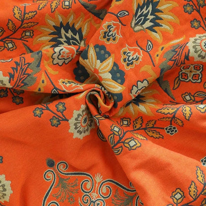 Reversible Floral Cotton Gauze Throw Blanket for Sofa & Bed