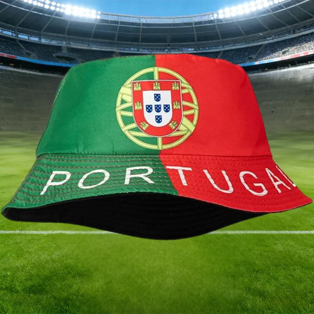Reversible World Cup Mesh Bucket Hat, Foldable Sun Cap