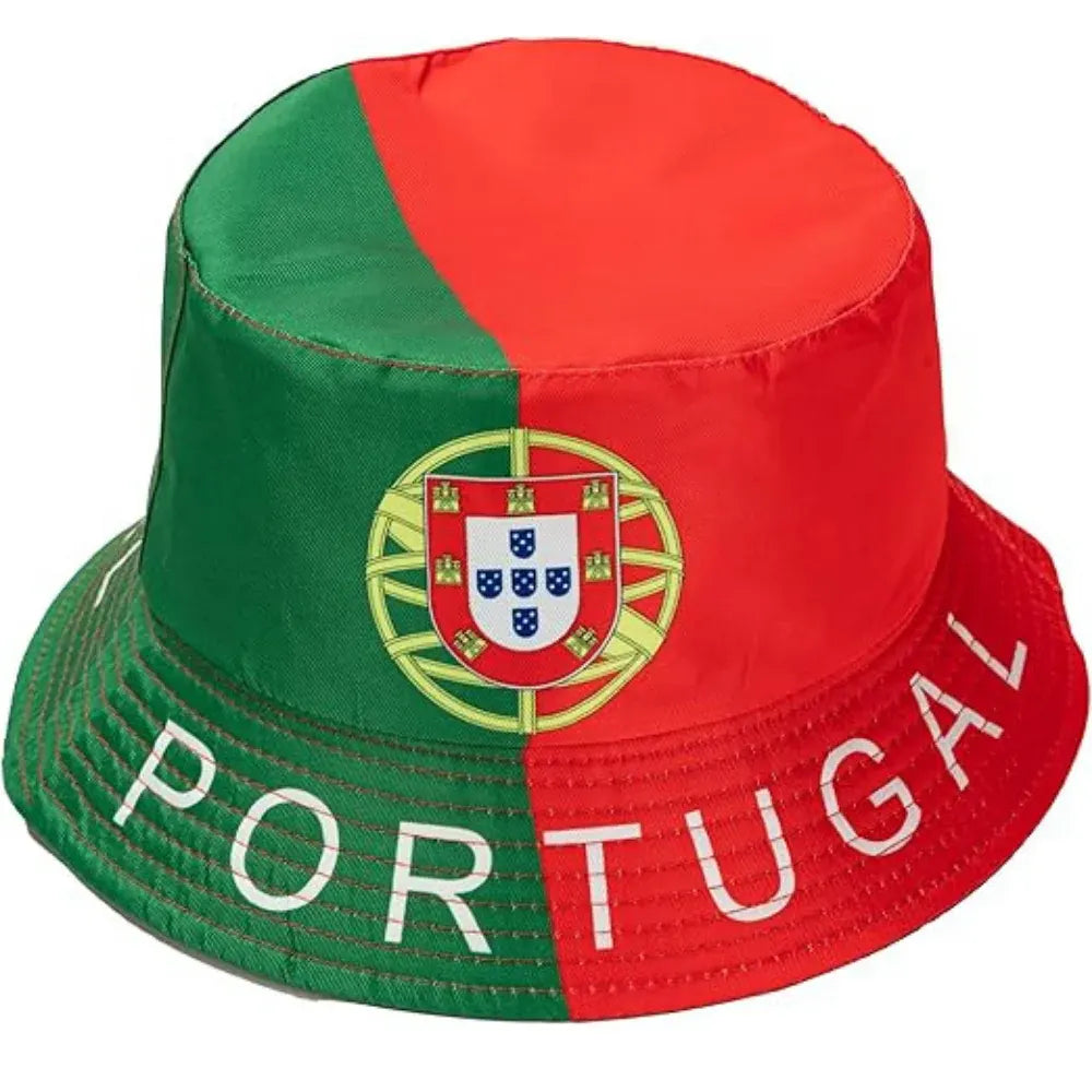 Reversible World Cup Mesh Bucket Hat, Foldable Sun Cap