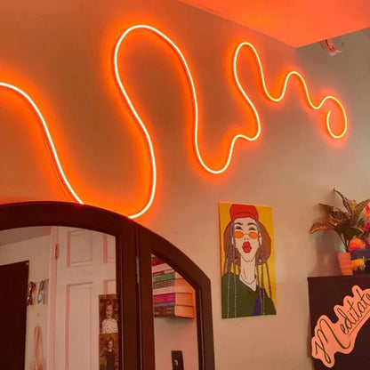 RGB Neon Rope Light Strip with App and Remote Control for Accent Lighting