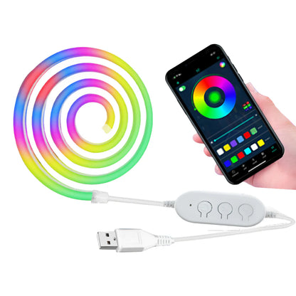 RGB Neon Rope Light Strip with App and Remote Control for Accent Lighting