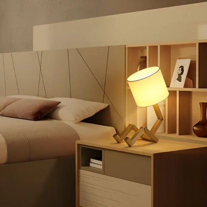 Rilna Adjustable Wood Desk Lamp with Flexible Design