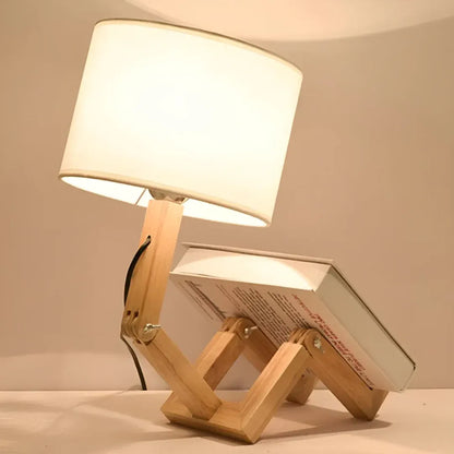 Rilna Adjustable Wood Desk Lamp with Flexible Design