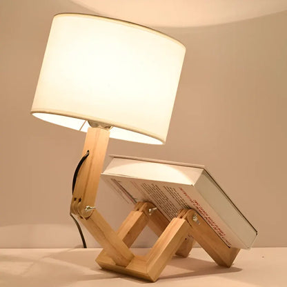 Rilna Adjustable Wood Desk Lamp with Flexible Design
