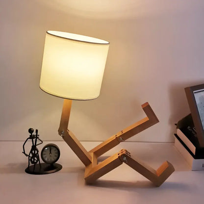 Rilna Adjustable Wood Desk Lamp with Flexible Design