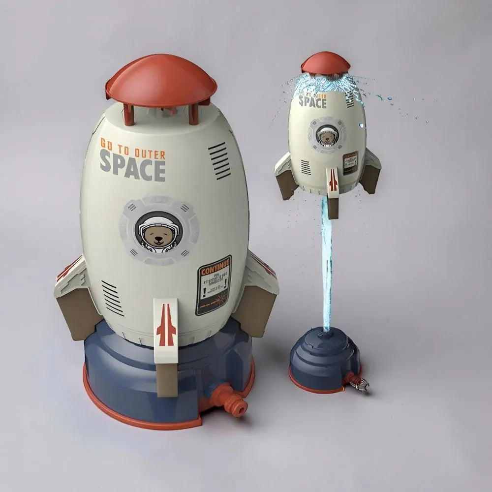 Rocket-Shaped Outdoor Water Sprinkler Toy