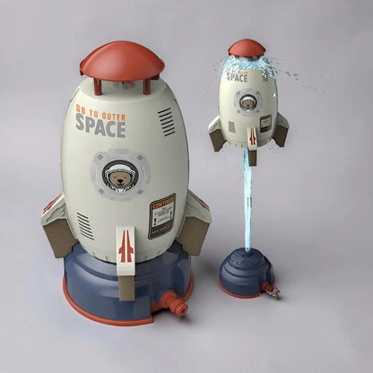 Rocket-Shaped Outdoor Water Sprinkler Toy