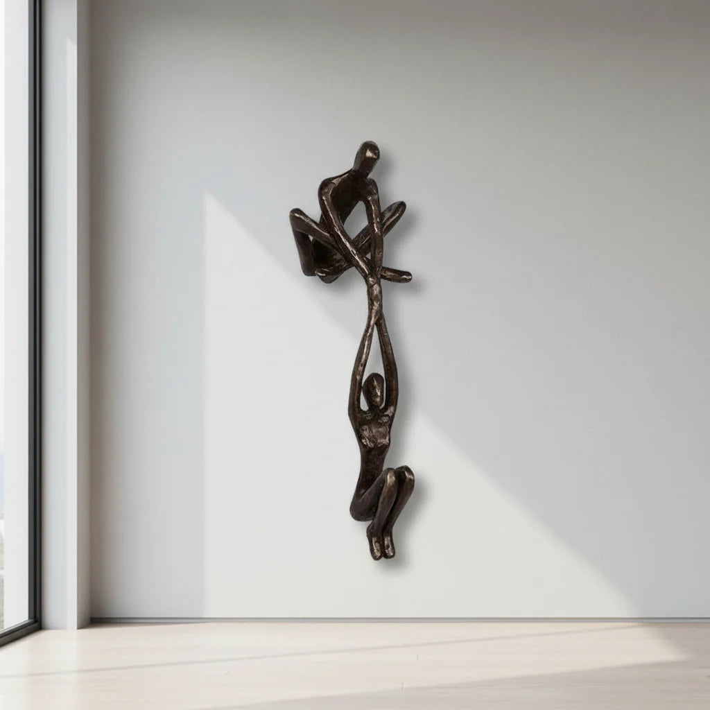 Romantic Couple Resin Sculpture Wall Decor