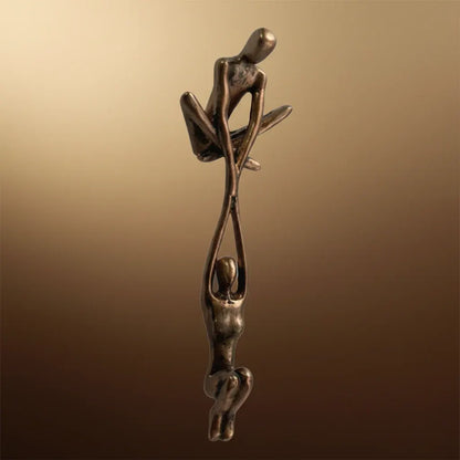 Romantic Couple Resin Sculpture Wall Decor