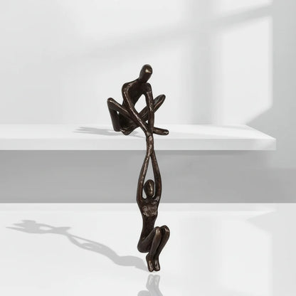 Romantic Couple Resin Sculpture Wall Decor