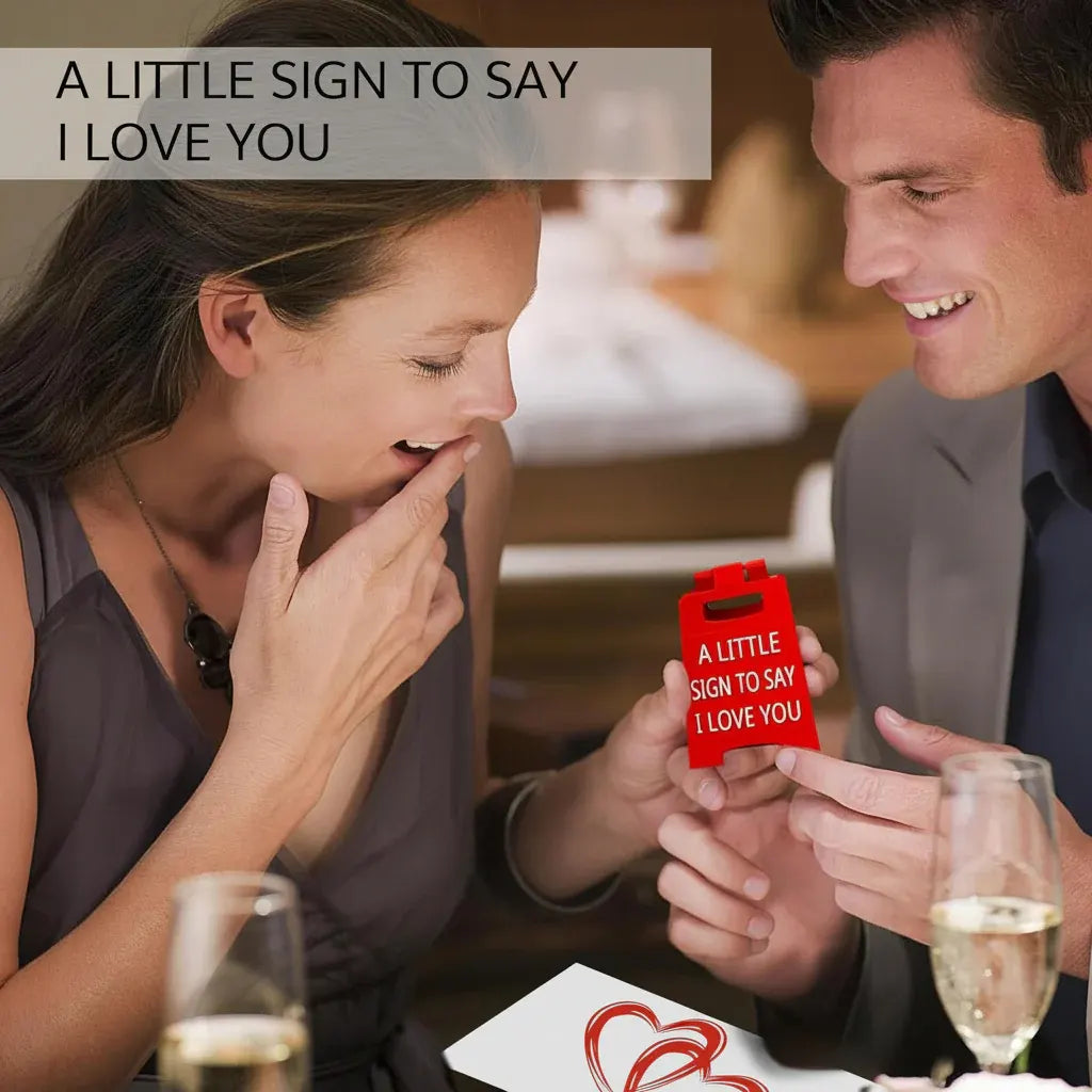 Romantic Love Message Table Sign for Home Decor Display
