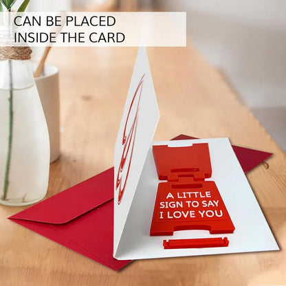 Romantic Love Message Table Sign for Home Decor Display