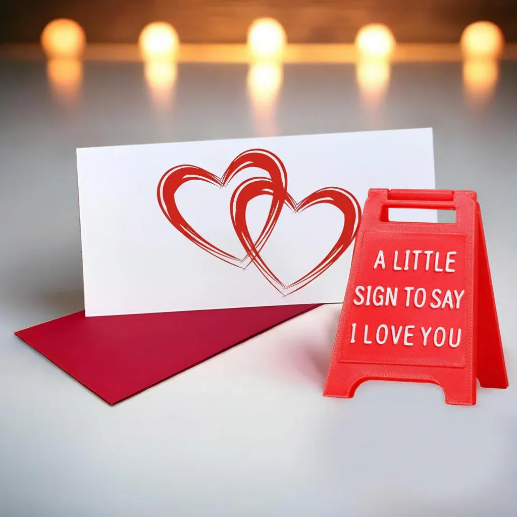 Romantic Love Message Table Sign for Home Decor Display