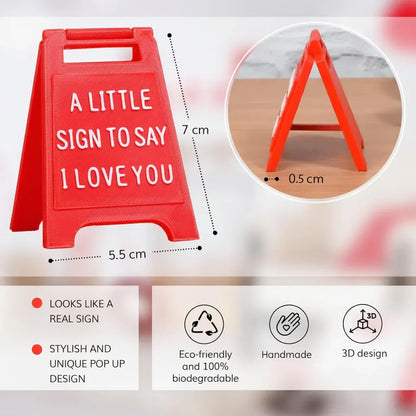 Romantic Love Message Table Sign for Home Decor Display