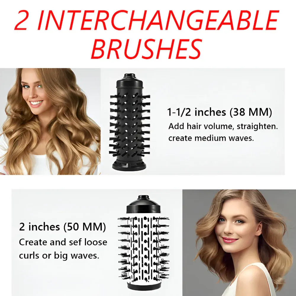Rotating Hot Air Styling Brush Dryer Tool Set