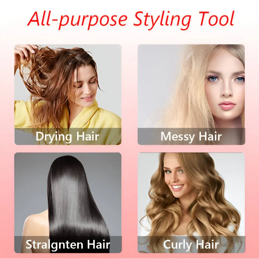 Rotating Hot Air Styling Brush Dryer Tool Set