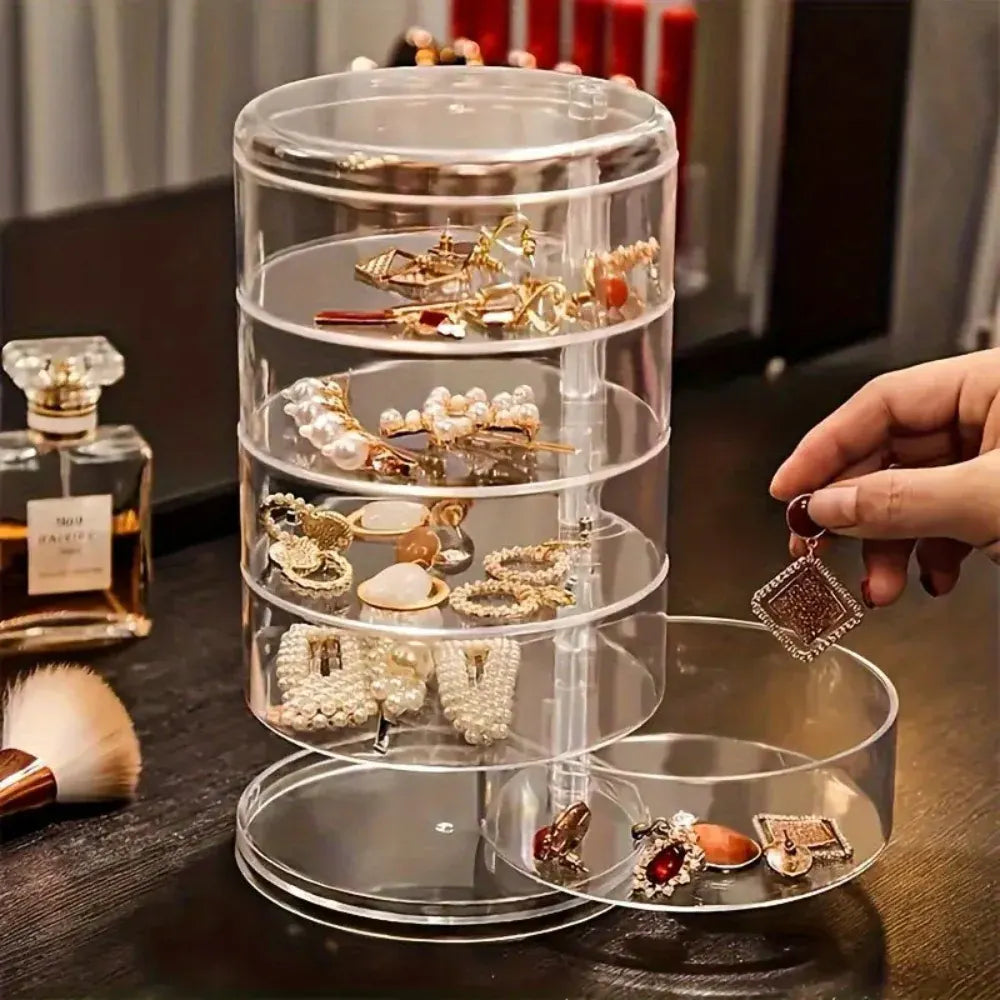 Rotating Jewelry Display Case & Storage Box - Mother's Day Gift