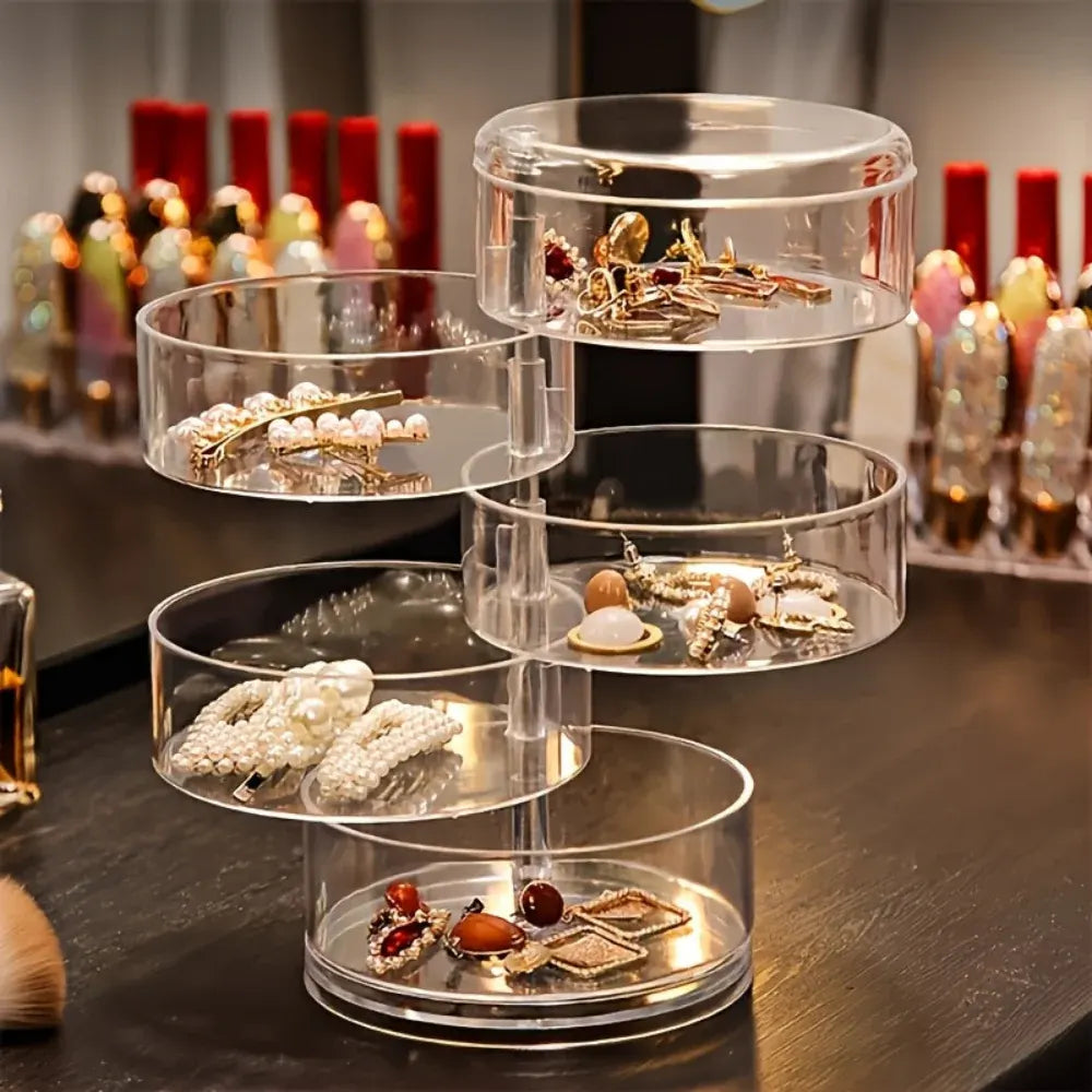 Rotating Jewelry Display Case & Storage Box - Mother's Day Gift