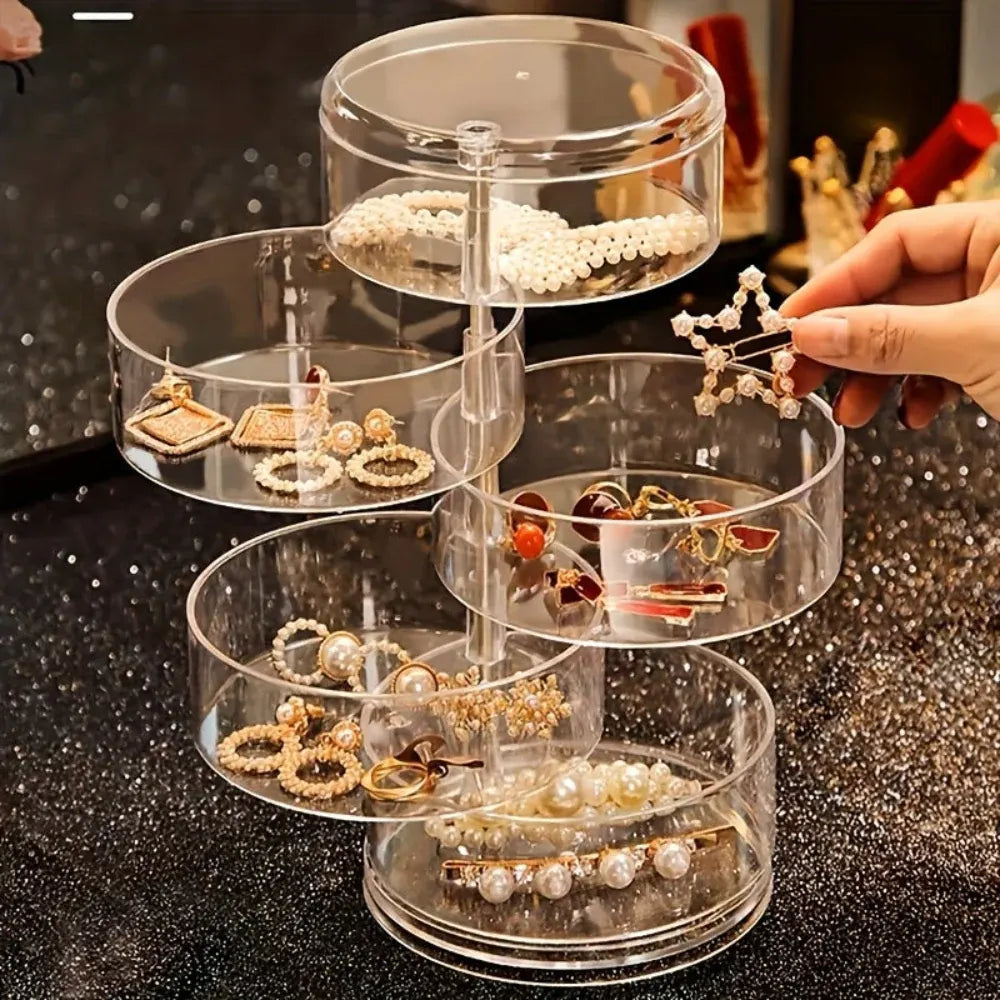 Rotating Jewelry Display Case & Storage Box - Mother's Day Gift