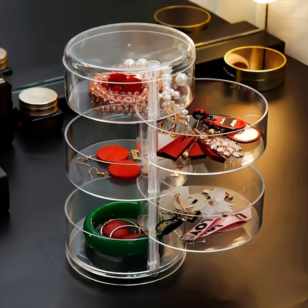 Rotating Jewelry Display Case & Storage Box - Mother's Day Gift