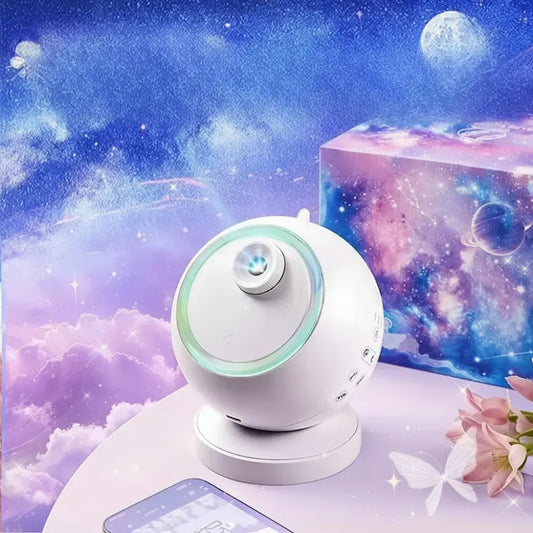 Rotating LED Galaxy Star Projector with Bluetooth Night Light